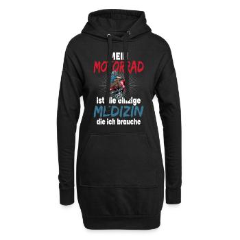 MEIN MOTORRAD IST DIE EINZIGE MEDIZIN DIE ICH - Hoodie-Kleid - Schwarz - Vorne