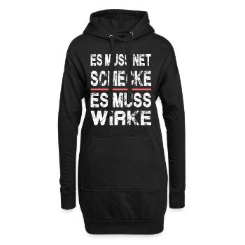 ES MUSS NET SCHMECKE ES MUSS WIRKE für Apotheker - Hoodie-Kleid - Schwarz - Vorne