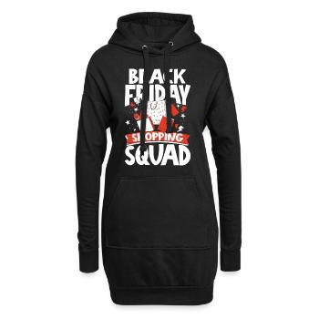Black Friday Shopping Squad - Hoodie-Kleid - Schwarz - Vorne