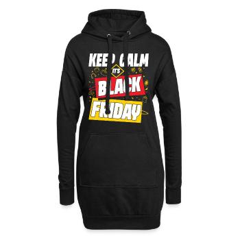 Keep Calm It's Black Friday - Hoodie-Kleid - Schwarz - Vorne