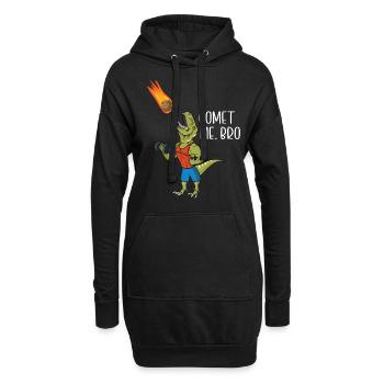 Comet Me Bro Funny T-Rex Dinosaur Pun Gym Workout - Sweat-shirt à capuche long Femme - noir - Devant