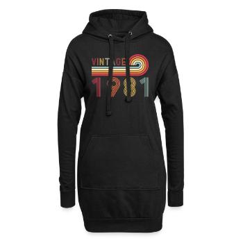 Funny Vintage Born in 1981 Geburtstag - Hoodie-Kleid - Schwarz - Vorne