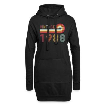 Drôle de millésime né en 1988 anniversaire - Sweat-shirt à capuche long Femme - noir - Devant