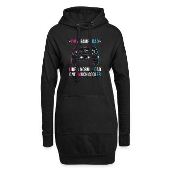 C’est drôle que je sois un père joueur Fête des pères - Sweat-shirt à capuche long Femme - noir - Devant