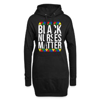 Schwarze Krankenschwestern Matter Black - Hoodie-Kleid - Schwarz - Vorne