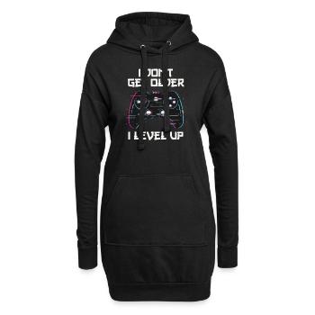 I Don't Get Older I Level Up Gamer - Hoodie-Kleid - Schwarz - Vorne