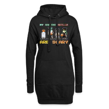 Mes compétences de jeu sont effrayantes - Fun - Sweat-shirt à capuche long Femme - noir - Devant