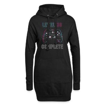 Niveau 30 complet – Videogamer zum 30. - Sweat-shirt à capuche long Femme - noir - Devant