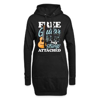Guitar No Strings Attached - Hoodie-Kleid - Schwarz - Vorne