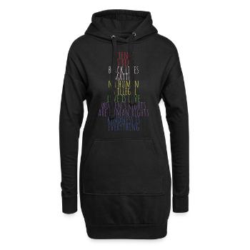 La science est la vraie vie noire - Sweat-shirt à capuche long Femme - noir - Devant