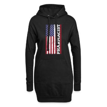 Pharmaciens patriotes, pharmaciens américains - Sweat-shirt à capuche long Femme - noir - Devant