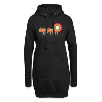 Opa est. 2022 Retro Opa zukünftige - Hoodie-Kleid - Schwarz - Vorne