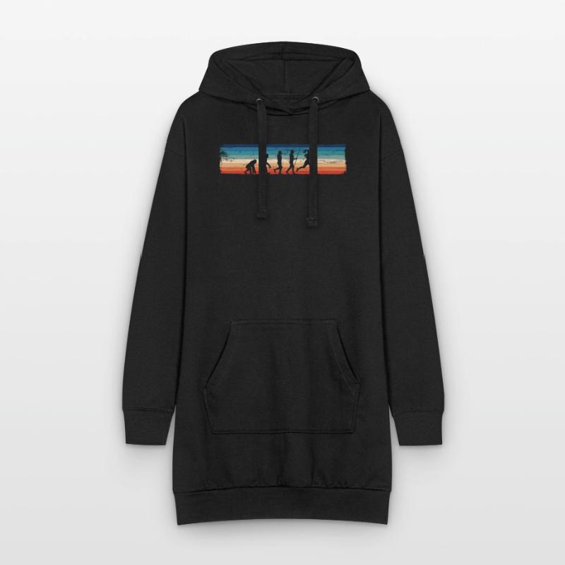 Retro Running Evolution – Plus drôle Sweat-shirt à capuche long Femme