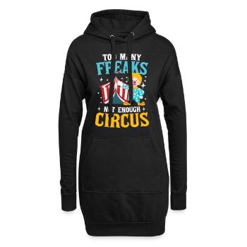 Not Enough Circus - Hoodie-Kleid - Schwarz - Vorne