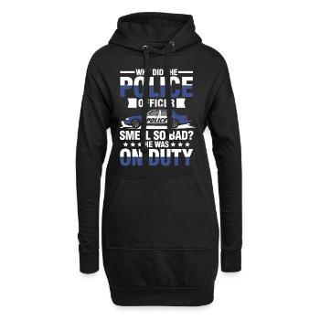 Lustiger Polizei Spruch für einen Polizist - Hoodie-Kleid - Schwarz - Vorne