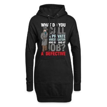 Private Investigator Defective - Hoodie-Kleid - Schwarz - Vorne
