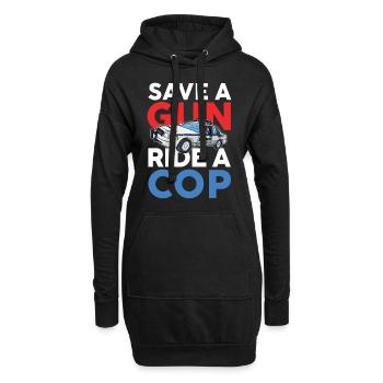 Lustiger Polizei Spruch für einen Polizist - Hoodie-Kleid - Schwarz - Vorne