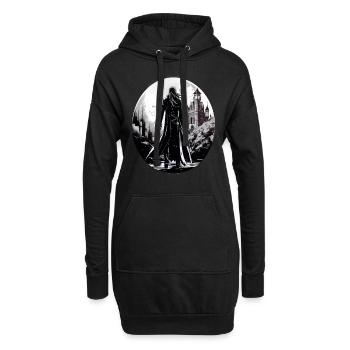Gothik Okkult Satan Gotik Schwarze Szene Wicca - Hoodie-Kleid - Schwarz - Vorne