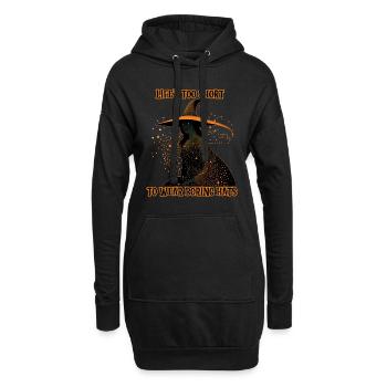 Hexe, das Leben ist zu kurz, um Noring-Hüte zu tragen, - Hoodie-Kleid - Schwarz - Vorne