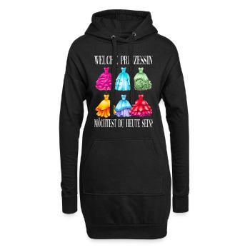 Prinzessin Kleider Anziehen Auswahl Märchen - Hoodie-Kleid - Schwarz - Vorne