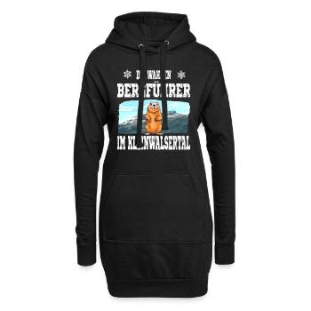 Die wahren Bergführer Kleinwalsertal Murmeltier - Hoodie-Kleid - Schwarz - Vorne