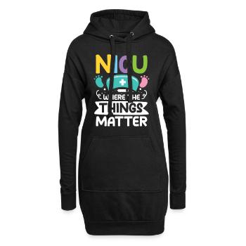 Nicu Where The Things Matter - Hoodie-Kleid - Schwarz - Vorne