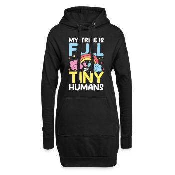 My Tribe Is Full Of Tiny Humans - Hoodie-Kleid - Schwarz - Vorne