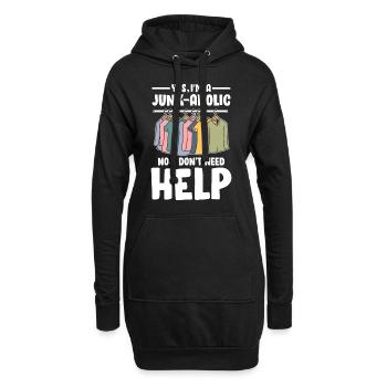 Yes I'm Junk-Ahoic No I Don't Need Help für - Hoodie-Kleid - Schwarz - Vorne