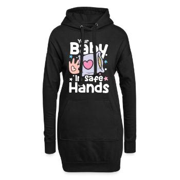 Your Baby In Sage Hands - Hoodie-Kleid - Schwarz - Vorne