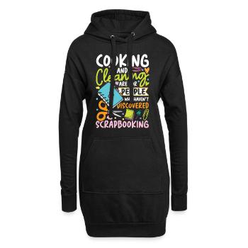Cooking And Cleaning Discovered Scrapbooking - Hoodie-Kleid - Schwarz - Vorne