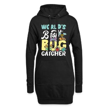 World's Best Bug Catcher - Hoodie-Kleid - Schwarz - Vorne