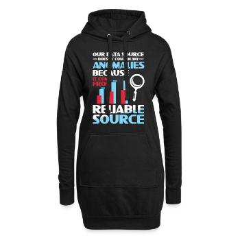 Our Data Source Doesn't Contain Any Anomalies - Hoodie-Kleid - Schwarz - Vorne