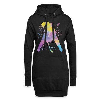 Eishockeyspieler Jungen Eishockey - Hoodie-Kleid - Schwarz - Vorne