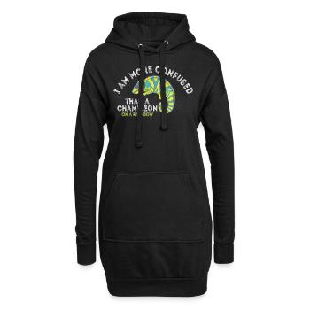 Ich Bin Verwirrter Als Ein Chamäleon - Hoodie-Kleid - Schwarz - Vorne