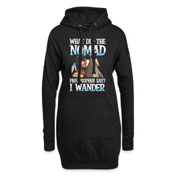 What Did The Philosopher Say I Wander - Hoodie-Kleid - Schwarz - Vorne