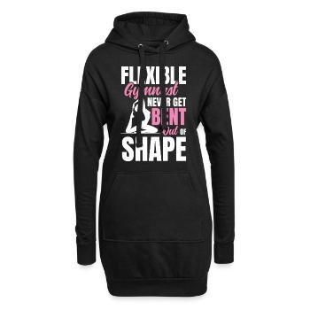 Flexible Gymnast Never Get Bent Out Of Shape - Hoodie-Kleid - Schwarz - Vorne