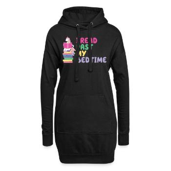 Ich Lese Nach Der Schlafenszeit Einhorn - Hoodie-Kleid - Schwarz - Vorne