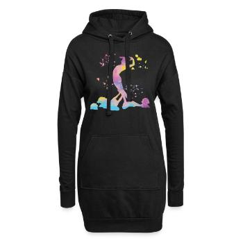Artistic Swim Team Synchronschwimmen - Hoodie-Kleid - Schwarz - Vorne