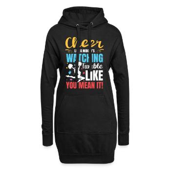 Cheer Like Nobody's Watching für eine cheerleader - Hoodie-Kleid - Schwarz - Vorne