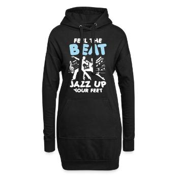 Feel The Beat Jazz Up Your Feet - Hoodie-Kleid - Schwarz - Vorne