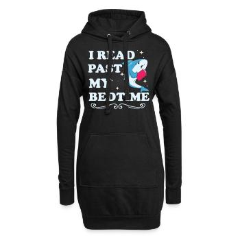 Ich Lese Nach Der Schlafenszeit Lesehai - Hoodie-Kleid - Schwarz - Vorne