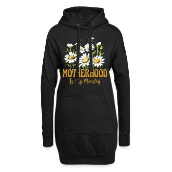 La maternité est mon ministère - Sweat-shirt à capuche long Femme - noir - Devant