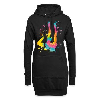 Artistic Swim Team Synchronschwimmen - Hoodie-Kleid - Schwarz - Vorne