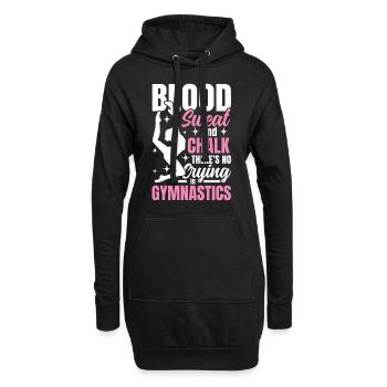 Sweat Chalk There's No Crying in Gymnastics - Hoodie-Kleid - Schwarz - Vorne