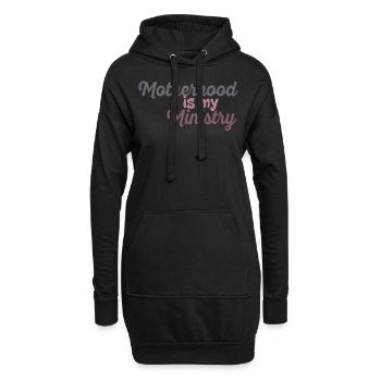 La maternité est mon ministère - Sweat-shirt à capuche long Femme - noir - Devant