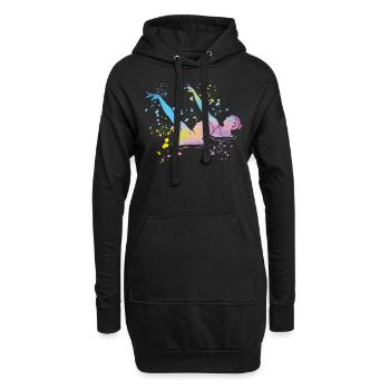Artistic Swim Team Synchronschwimmen - Hoodie-Kleid - Schwarz - Vorne