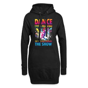 Dance Like a Maestro Tap Your Way Through Shoe - Hoodie-Kleid - Schwarz - Vorne
