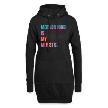 La maternité est mon ministère - Sweat-shirt à capuche long Femme - noir - Devant