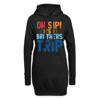 Geschwister Oh Sip Its A Brothers Trip - Sweat-shirt à capuche long Femme - noir - Devant