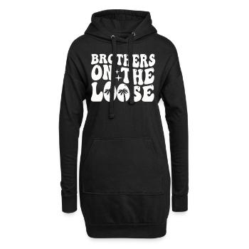 Brothers On The Loose Geschwisterreise - Hoodie-Kleid - Schwarz - Vorne